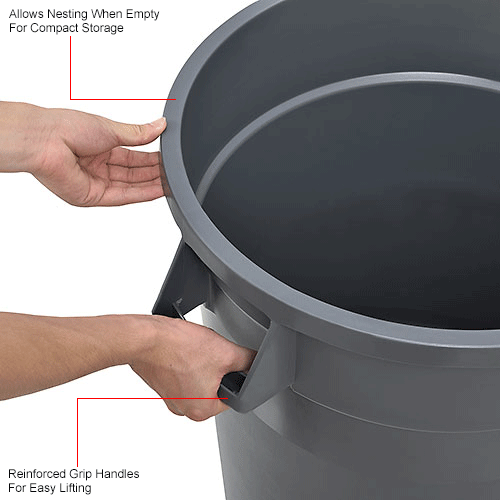Global Industrial&#153; Trash Container, Garbage Can - 20 Gallon