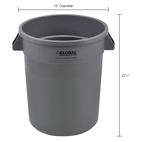 Global Industrial&#153; Trash Container, Garbage Can - 20 Gallon