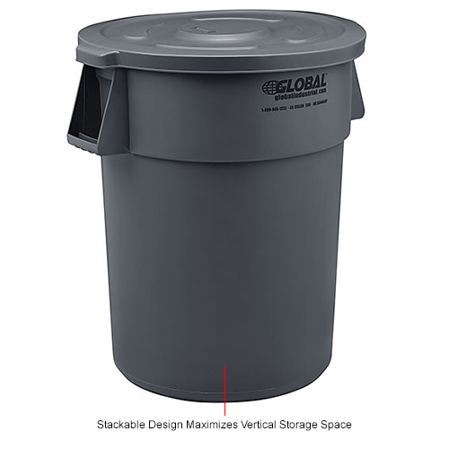 Global Industrial™ Plastic Trash Can Lid - 55 Gallon Gray