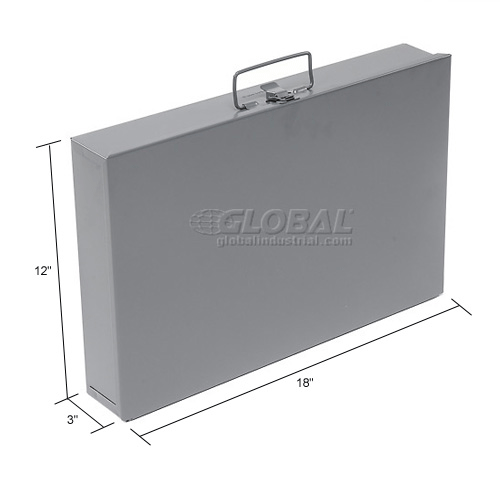 18 Width x 3 Height x 12 Depth 16 Compartment Durham 113-95-IND Gray Cold Rolled Steel Individual Large Scoop Box 