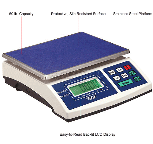 Scales | Scales-Counting | Electronic Counting Scale 60 Lb Capacity x 0 ...