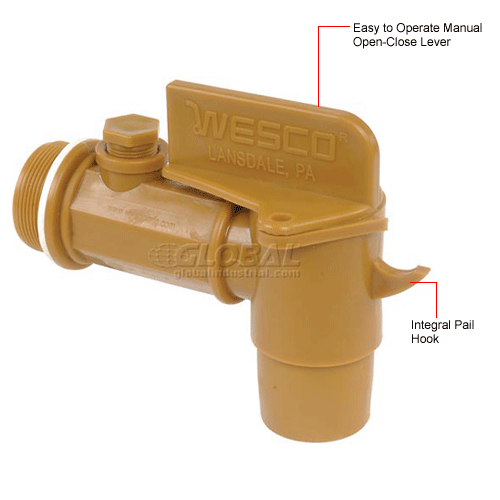 MUGLIO Drum Tap Polyethylene Drum Faucet Plastic Spigot 2 Barrel Faucet Tap Replacement Parts with EPDM Gasket BSP Connection 