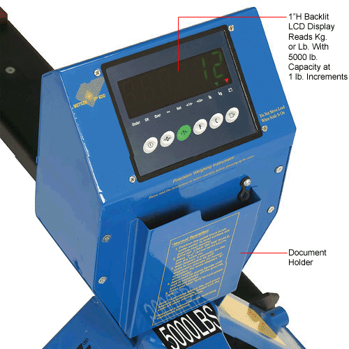 Global Industrial™ LowProfile Pallet Jack Scale Truck, 27"W x 48"L