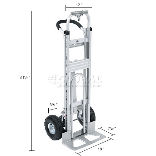 Heavy Duty 61" Senior Aluminum 2-In-1 Convertible Hand Truck Local Pickup Only 