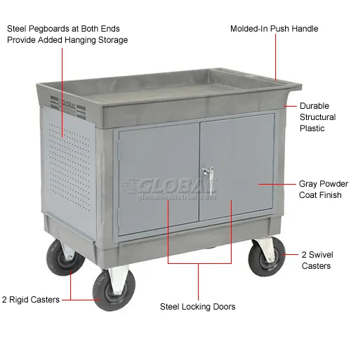 Lakeside 155047 Multi-Terrain Mobility Transport Cart, 8 Pneumatic Casters,  3 Shelf: 21 x 31, Heavy-Duty 700-Lb. Capacity