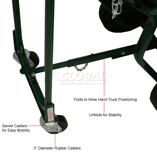 Harper™ 78640 Cylinder Hand Truck 10" Solid Rubber Wheels 500 Lb. Cap.