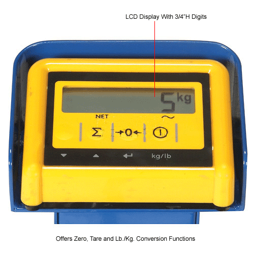 Global Industrial™ Pallet Jack Scale Truck, 27"W x 48"L Forks, 5500 Lb