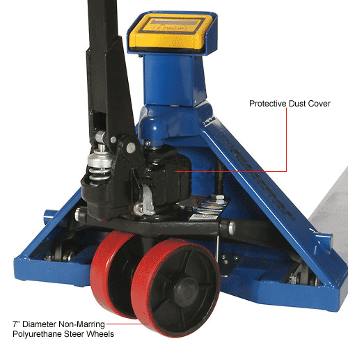 Global Industrial™ Pallet Jack Scale Truck, 27"W x 48"L Forks, 5500 Lb. Cap.