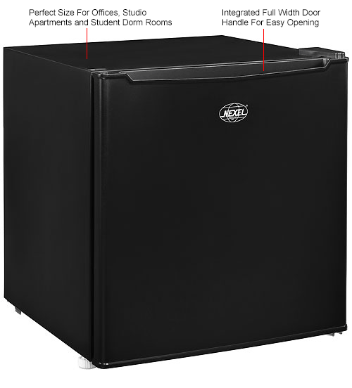 生活家電 冷蔵庫 Nexel® Mini Refrigerator/Freezer, Black, 1.7 Cu. Ft.