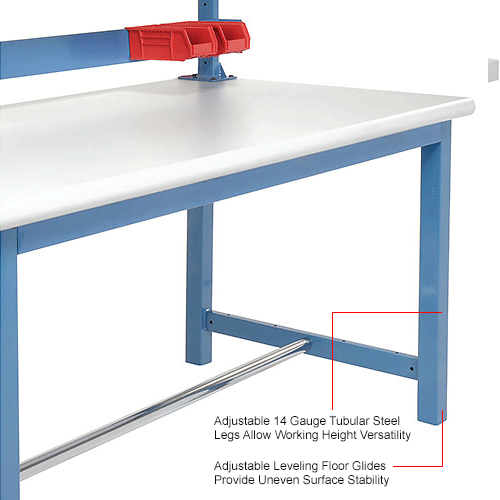 Global Industrial™ Packing Workbench W/Riser Kit, Laminate Safety Edge ...