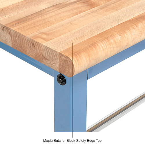 Global Industrial™ Packing Workbench W/Riser Kit & Power Apron, Maple ...