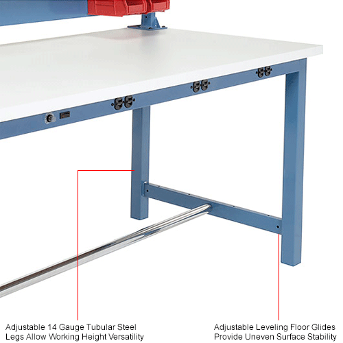 Global Industrial™ Packing Workbench W/Riser Kit & Power Apron, ESD ...