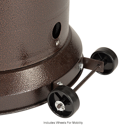 Hiland Patio Heater With Steel Table, 48000 BTU, Propane, Hammered Gold