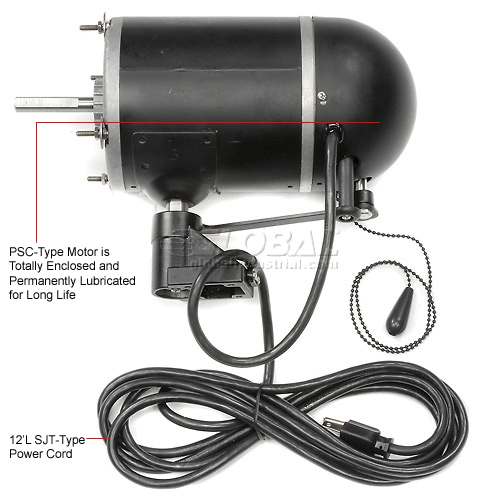 Fans Replacement Motors, Heads, Mounts TPI 1/4 HP Motor For