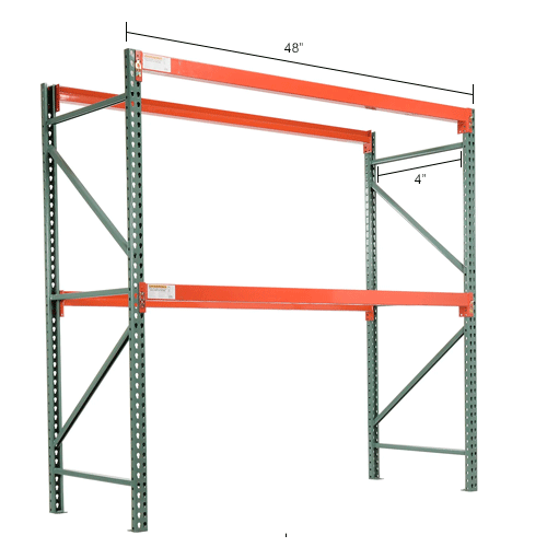 Global Industrial™ Pallet Rack Beam 48"Lx35/16"H Unslotted 6590 Lb Cap