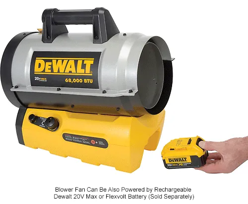 DeWALT Forced Air Propane Heater 68000 BTU