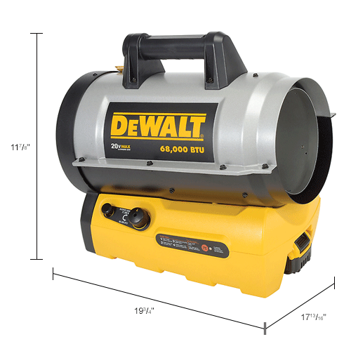 DeWALT® Forced Air Propane Heater, 68000 BTU