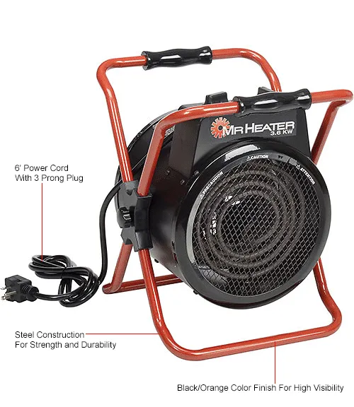 Mr. Heater® Portable Electric Forced Air Heater, 240V, 3600W