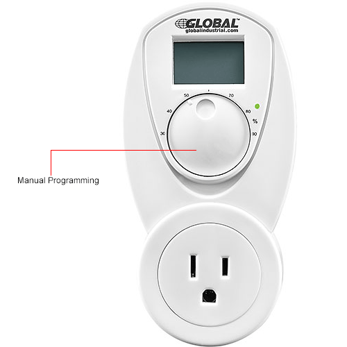 Global Industrial™ Plug In Dehumidifier Control 120V, 15A, Analog 30-90