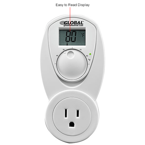 Global Industrial® Plug In Thermostat Control For Cool 120V, Analog 40