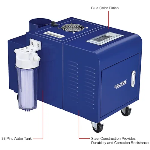 GLOBALIT Global Industrial® Ultrasonic Humidifier, Cool Mist 80 Pints