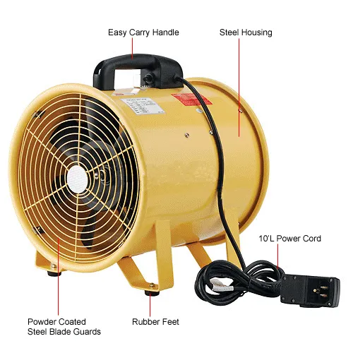 TradeQuip 1025 520W 300mm (12) Portable Ventilation Fan with
