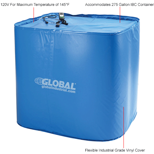 Global Industrial® Insulated Tote Heating Blanket For 275 Gal IBC Tote