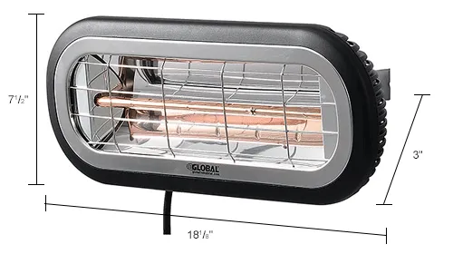 Global Industrial® Infrared Patio Heater, Wall Or Ceiling Mount