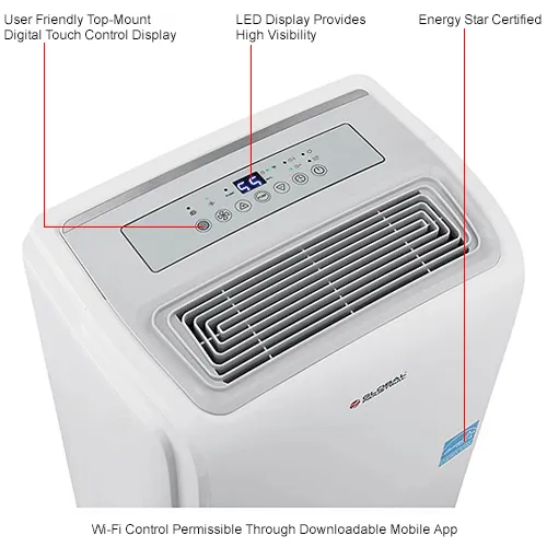 Global Industrial Portable Dehumidifier w Pump WiFi Energy