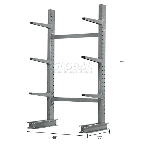 Global Industrial™ Single Sided Cantilever Rack Starter, 48