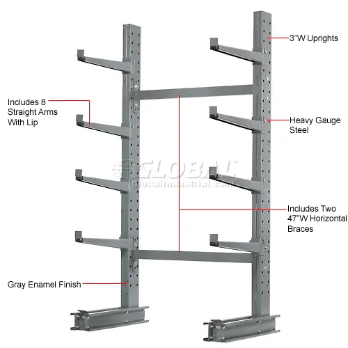 Ganta　Wall サンドバーラック Mサイズ Global Industrial™ Single Sided Cantilever Rack Starter, 2