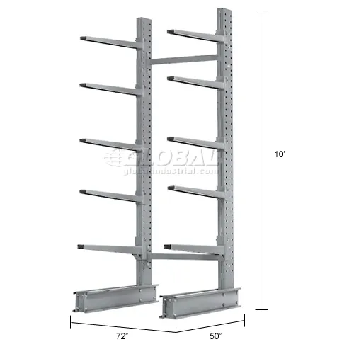 Ganta　Wall サンドバーラック Mサイズ Global Industrial™ Single Sided Cantilever Rack Starter, 72