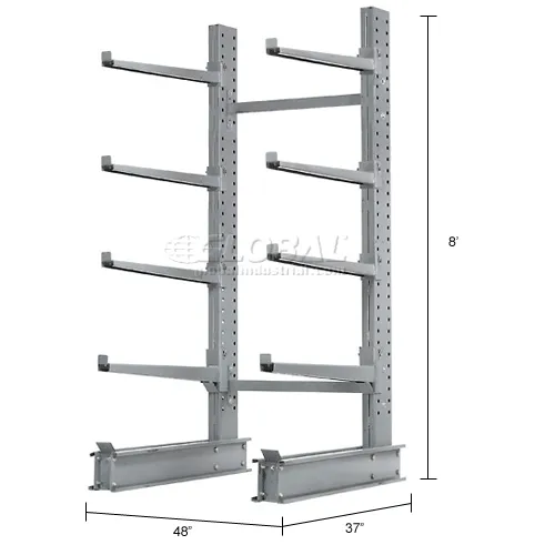 Global Industrial™ Single Sided Cantilever Rack Starter, 2