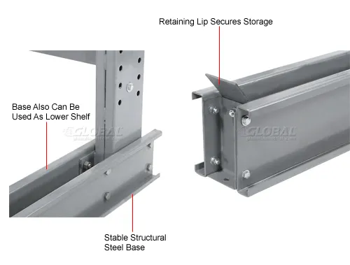 Global Industrial™ Single Sided Cantilever Rack Starter, 2