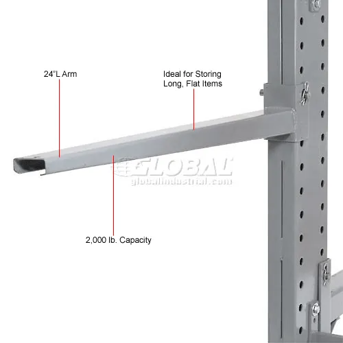 Global Industrial™ Single Sided Cantilever Rack Starter, 48Wx37Dx96H