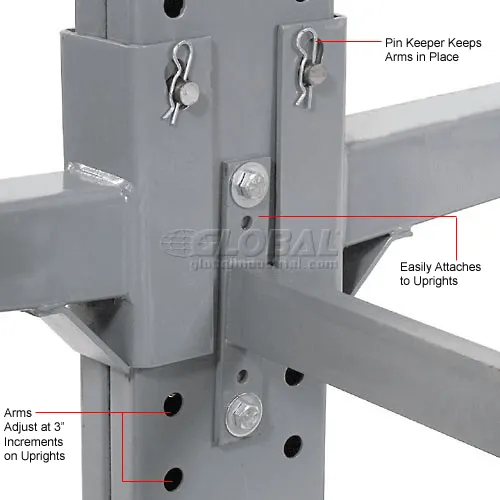 Global Industrial™ Single Sided Cantilever Rack Starter, 2