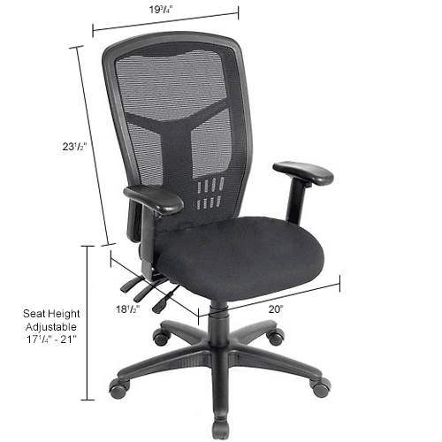 Multi-Function Ergonomic Mesh Chair Comfort Highly Adjustabl Desk Task Office Chair Fabric Seat Cushion 