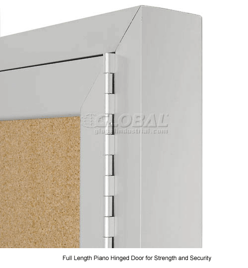 Download United Visual Products One-Door Outdoor Corkboard - 24"W x 36" | 248653 - GLOBALindustrial.com