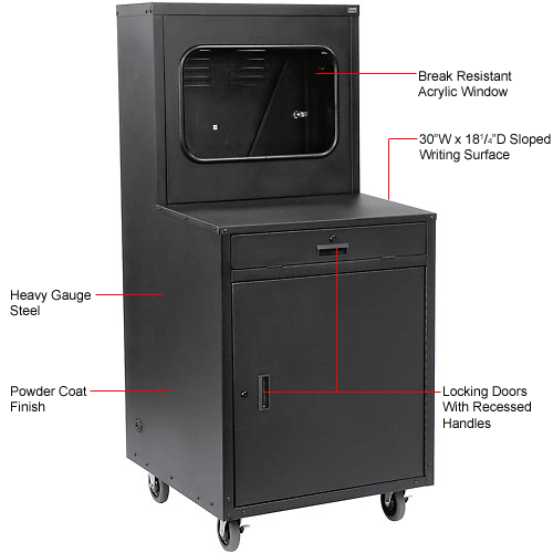 Computer Furniture Computer Global Industrial™ Deluxe LCD