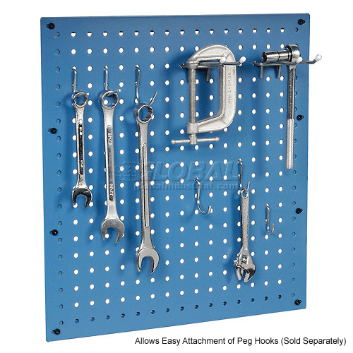 Global Industrial™ Steel Pegboard Panel 18 x 19 - Blue | 249286ABL ...