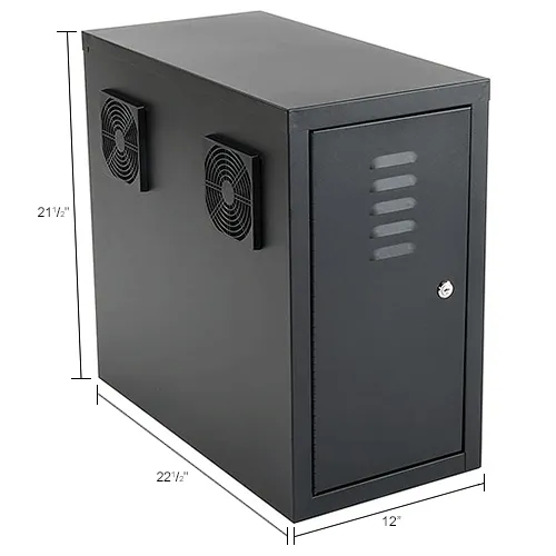 Global Industrial™ Computer CPU Side Cabinet with Front/Rear