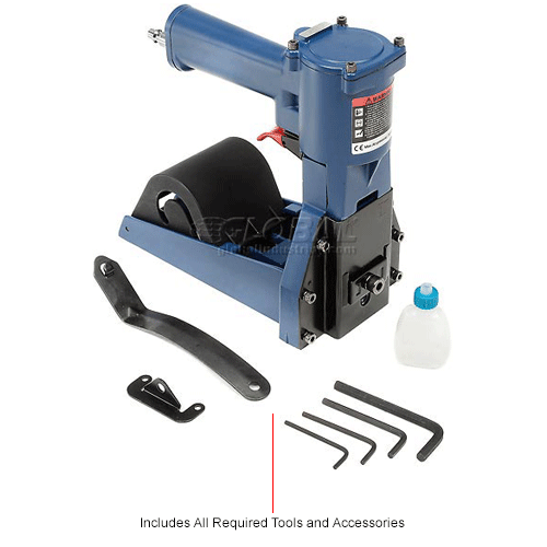 Pneumatic Coil Carton Stapler for 11/4" x 5/8" Staples, 1000 Staples