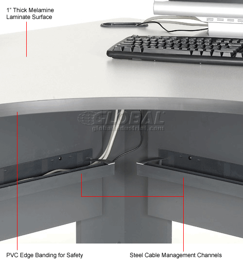 Bush Furniture Corner Desk 48" Slate/White Series A
