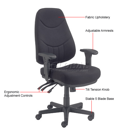 office chair with armrest adjustment