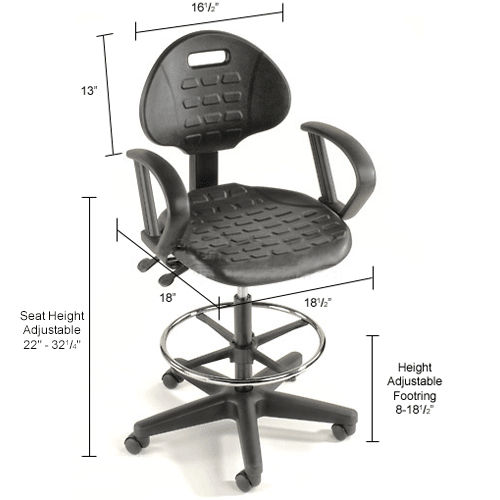 22 inch seat height chair with arms