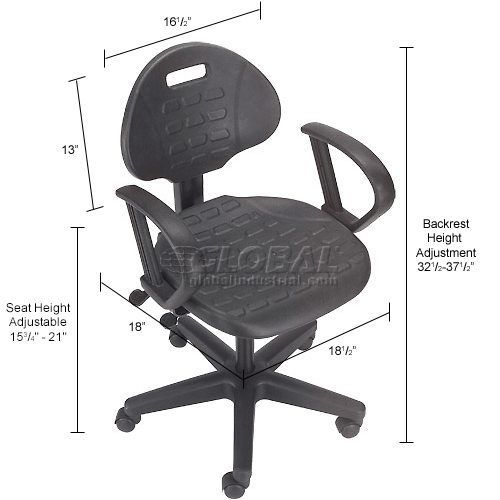 Poly Chair With Arms