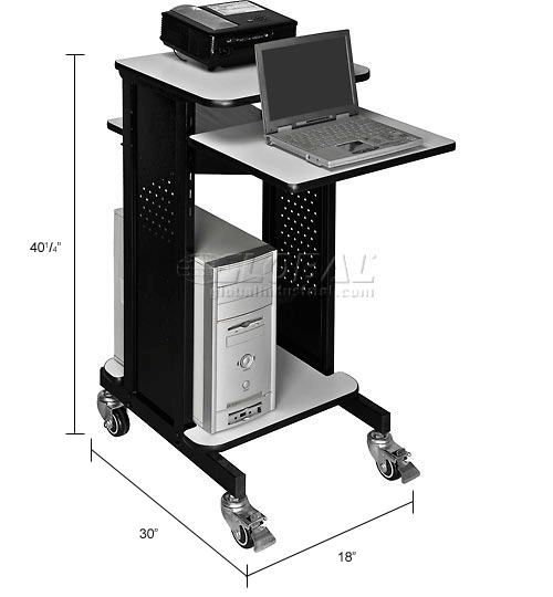 Gray Overhead Projector Presentation Cart