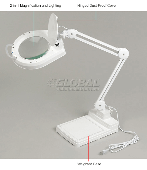 Desktop LED Magnifier Lamp, White
																			