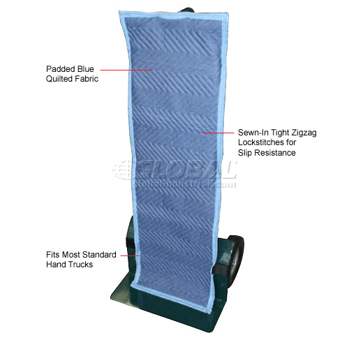 Padded Blue Quilted Fabric Hand Truck Cover