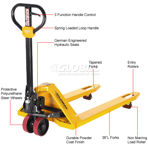 Global Industrial™ Industrial Duty Pallet Jack Truck 5500 Lb. Capacity ...